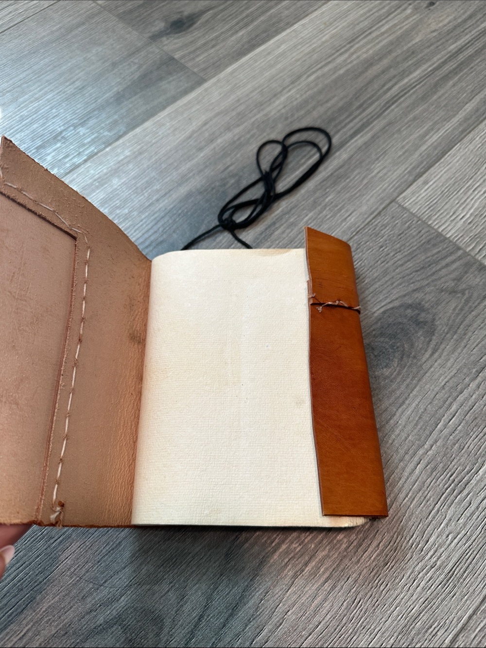 Leather Journal Wrap - Brown Men’s Travel Notebook - Picture 3 of 4